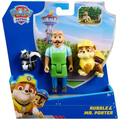 Paw Patrol Rubble & Mr Porter Story Figure set