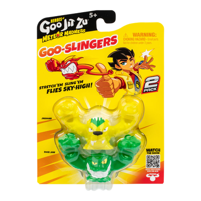 Heroes of Goo Jit Zu Meteor Madness Goo Slingers 2 Pack - Jagooar and Rock Jaw
