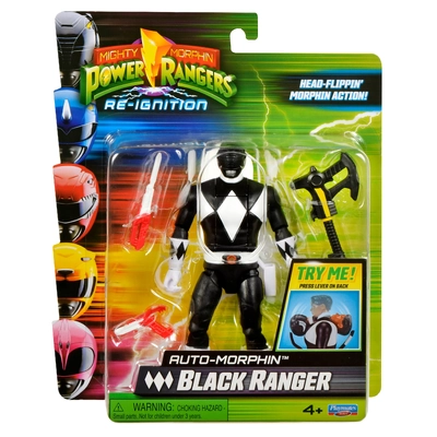 Mighty Morphin Power Rangers Re-Ignition Action Figure Auto Morphin - Black Ranger