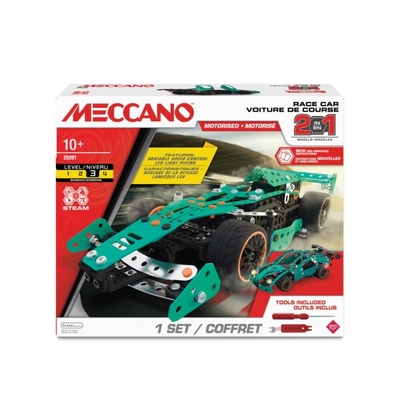 Meccano - 2-in-1 Racecar F1 Car Building Kit 353 Parts