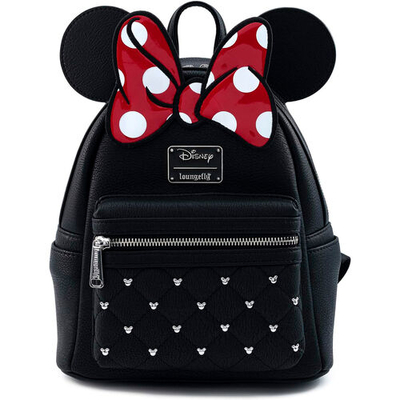 Loungefly Disney - Minnie Mouse Bow 10" Faux Leather Mini Backpack