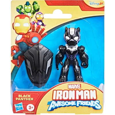 Marvel Iron Man and his Awesome Friends Black Panther Action Figure Toy with Accessory