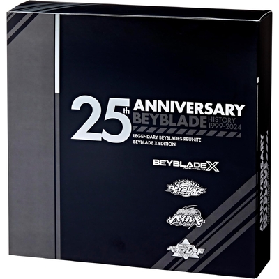 Beyblade X 25th Anniversary Set with 4 Tops & 4 Launchers