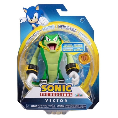 Sonic The Hedgehog Vector with Super Ring 4 inch Articulated Figure
