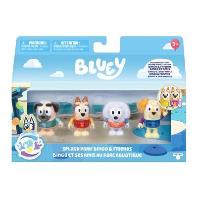 Bluey Splash Park Bingo & Friends Figures 4pk