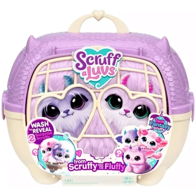 Scruff a Luvs Pets Purple Twin Fantasy Scruffs Plush Surprise Rescue Pet