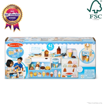 Melissa & Doug Wooden Cool Scoops Ice Creamery Playset