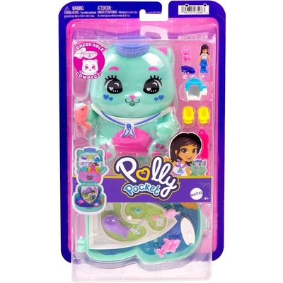 Polly Pocket World Sail Kitty Dressable Compact Playset