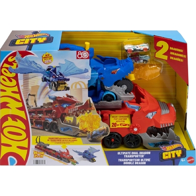 Hot Wheels Ultimate Dual Dragon Transporter Playset