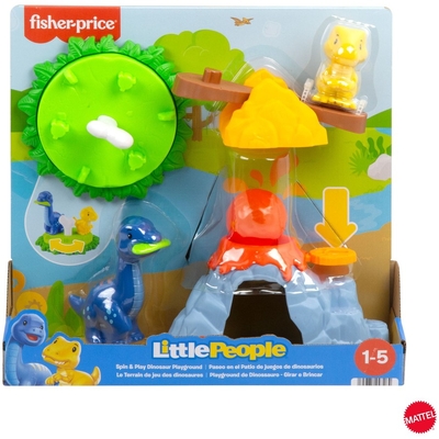 Fisher-Price Little People Spin & Play Dinosaur Playground Toddler Playset