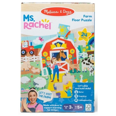 Melissa & Doug Ms Rachel Farm Floor Puzzle 24pcs