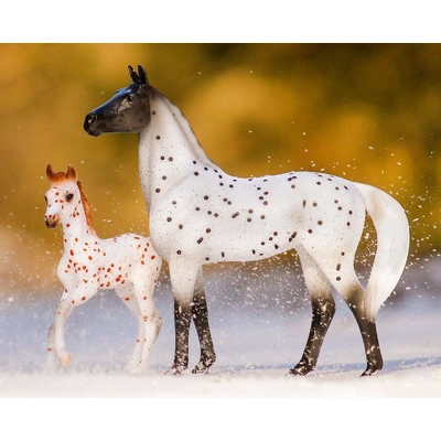 Breyer Freedom Spotted Wonders Knabstrupper & Foal Horses 