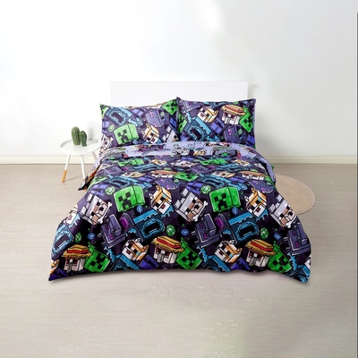 Minecraft Quilt Cover Set Single Bed