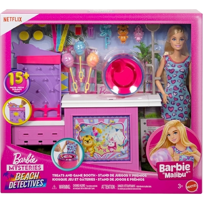Barbie Mysteries: Beach Detectives Barbie 'Malibu' Treats and Game Booth Playset