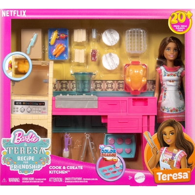 Barbie And Teresa Recipe For Friendship Doll & Kitchen Playset 