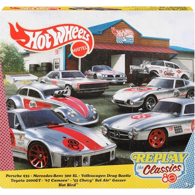 Hot Wheels Silver Series Mattel 80th Anniversary 7-Pack 1:64 Scale Toy Cars