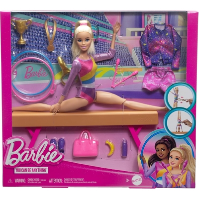 Barbie Gymnastics Playset With Blonde Fashion Doll HRG52