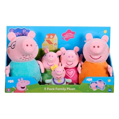 Peppa Pig 5 Pack Family Plush