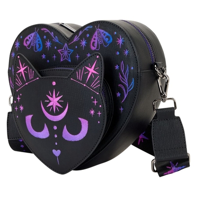 Loungefly Neon Cat Heart Figural Crossbody Bag (LFTB0688)