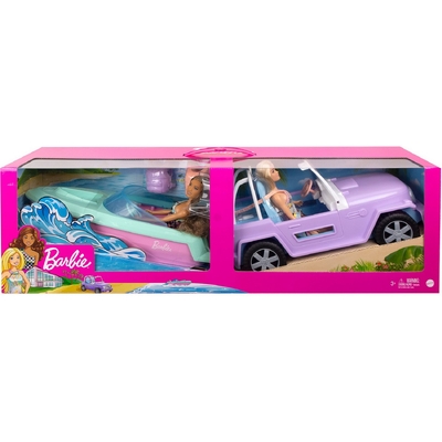 Barbie Dolls Boat and Vehicle