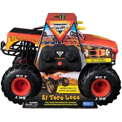 Monster Jam El Toro Loco RC Monster Truck with Atomizer Smoke Effects, 1:15 Scale