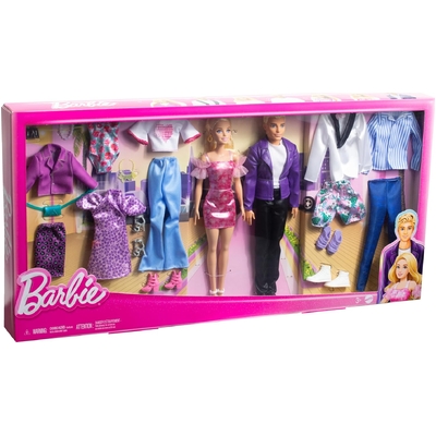 Barbie & Ken Doll Fashion Set with Clothes & Accessories