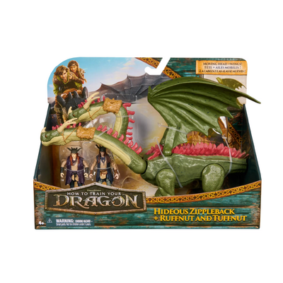How To Train Your Dragon Hideous Zippleback and Ruffnut & Tuffnut Action Figure Set
