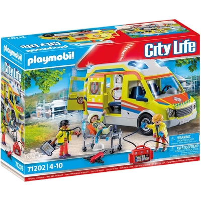 Playmobil City Life Ambulance with Lights and Sound 67pc 71202