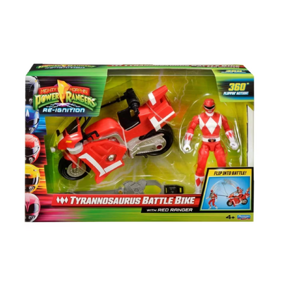 Mighty Morphin Power Rangers Re-Ignition Tyrannosaurus Battle Bike with Red Ranger
