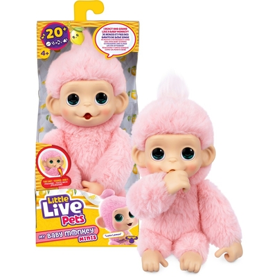 Little Live Pets My Baby Monkey Mini Interactive Toy - Luna Lemon