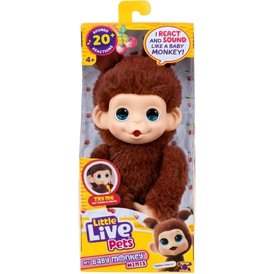 Little Live Pets My Baby Monkey Mini Interactive Toy - Chikki Cherry
