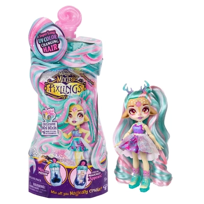 Magic Mixies Pixlings Series 2 Galaxy Hair Deerlee the Deer Pixling Doll (14998)