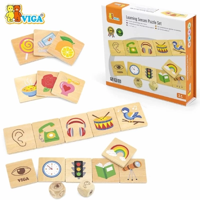 Viga Wooden Toys Learning Senses Puzzle Set