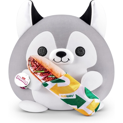 5 Surprise Snackles Super Size Plush - Nigel The Husky with Subway