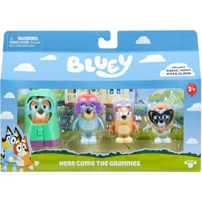 Bluey Here Come the Grannies 4 Pack Figurines 