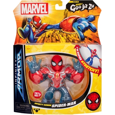Heroes of Goo Jit Zu Marvel Infinity Armor Spider-Man Stretchy Action Figure