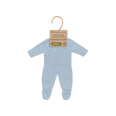Miniland Doll Clothes Knitted Pajamas - Blue 38cm 31604