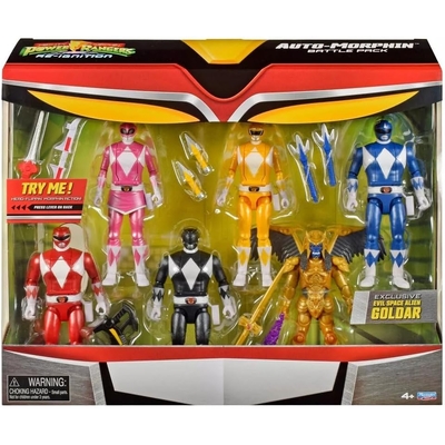Mighty Morphin Power Rangers Re-Ignition Auto-Morphin 6pk Battle Set
