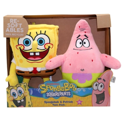 Resoftables SpongeBob SquarePants Spongebob & Patrick 10" Plush 2 Pack