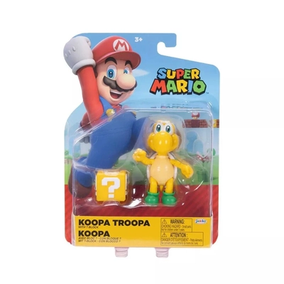 Super Mario 4" Figure Koopa Troopa With Question Block (Wave 38)