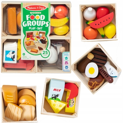 Melissa & Doug Wooden Food Groups Set Playset