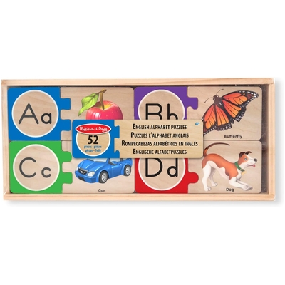 Melissa & Doug Self-Correcting Wooden Alphabet Letter Puzzles