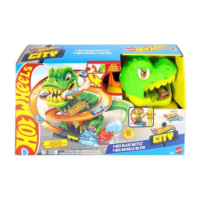 Mattel Hot Wheels City T-Rex Blaze Battle Playset