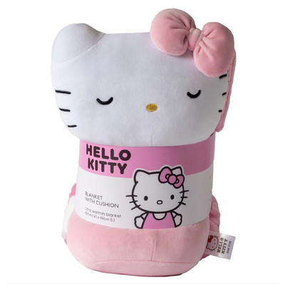 Hello Kitty Blanket With Cushion - Pink