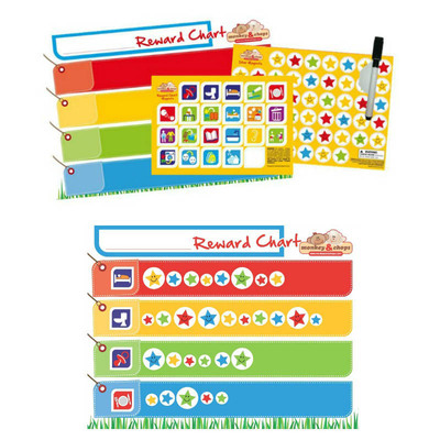 Monkey & Chops Reward Chart Magnetic Board Hang it on the Wall