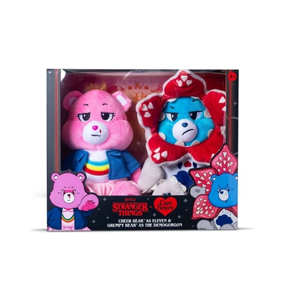 Care Bears x Stranger Things Cheer as Eleven & Grumpy Bear as The Demogorgon Plush 2 Pack Boxed Set