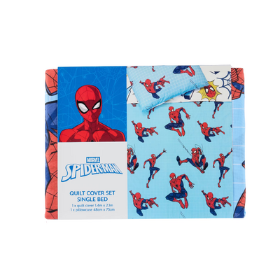 Marvel Spiderman Cotton Quilt Cover Set Single Bed