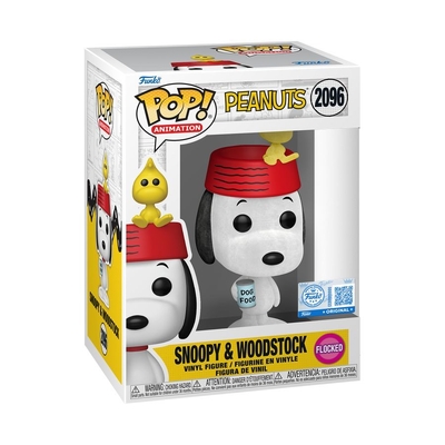 Funko POP Peanuts Snoopy with Woodstock Flocked #2096 Vinyl Figure