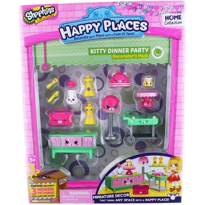 Happy Places Shopkin Decorator Pack - Kitty Dinner Party