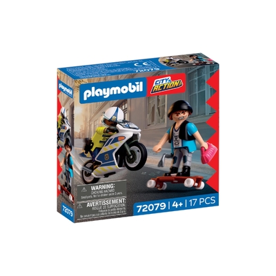 Playmobil City Action Motorcycle Chase 17pc 72079